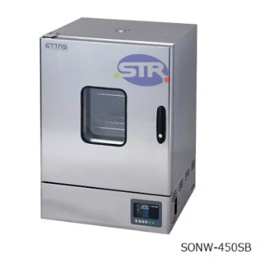 1-9001-52-22　Lò Sấy Nhiệt Độ Không Đổi (Hệ Thống Đối Lưu Tự Nhiên) Loại Thép Không Gỉ Có Cửa Sổ (Cửa Xoay Trái) Với Chứng Chỉ Kiểm Tra Trước Khi Giao Hàng　SONW-450SB