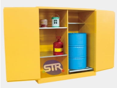 LABNORI Flammable Liquids Drum Storage Cabinet 115Gal/434L, Manual Door, FSC115Y