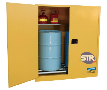 LABNORI Flammable Liquids Drum Storage Cabinet 110Gal/415L, Manual Door, FSC110Y