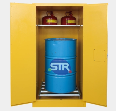 LABNORI Flammable Liquid Drum Storage Cabinet 55Gal/207L, Manual Door, FSC055Y