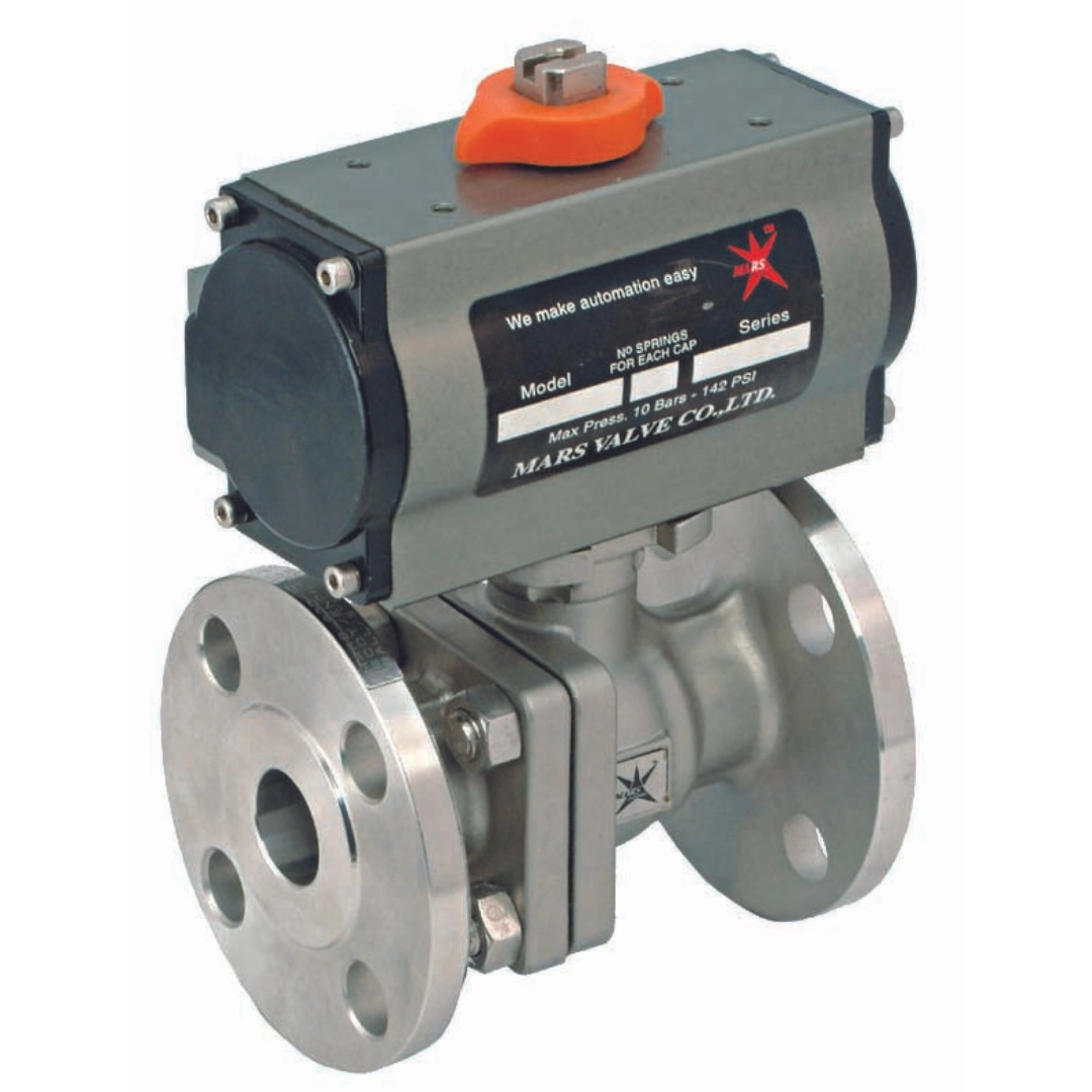 Van bi mặt bích chống cháy có gắn động cơ