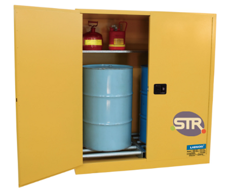 LABNORI Flammable Liquids Drum Storage Cabinet 110Gal/415L, Manual Door, FSC110Y