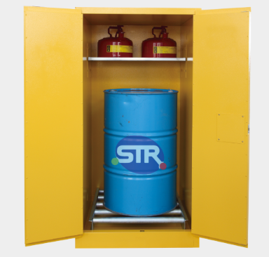LABNORI Flammable Liquid Drum Storage Cabinet 55Gal/207L, Manual Door, FSC055Y